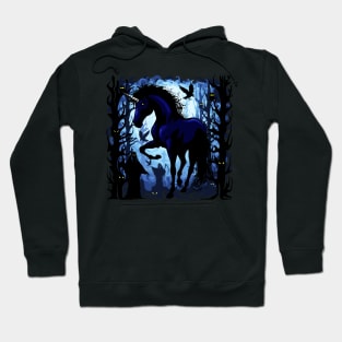 Unicorn Black Magic, Dark Side Demonic Fantasy Creature Hoodie